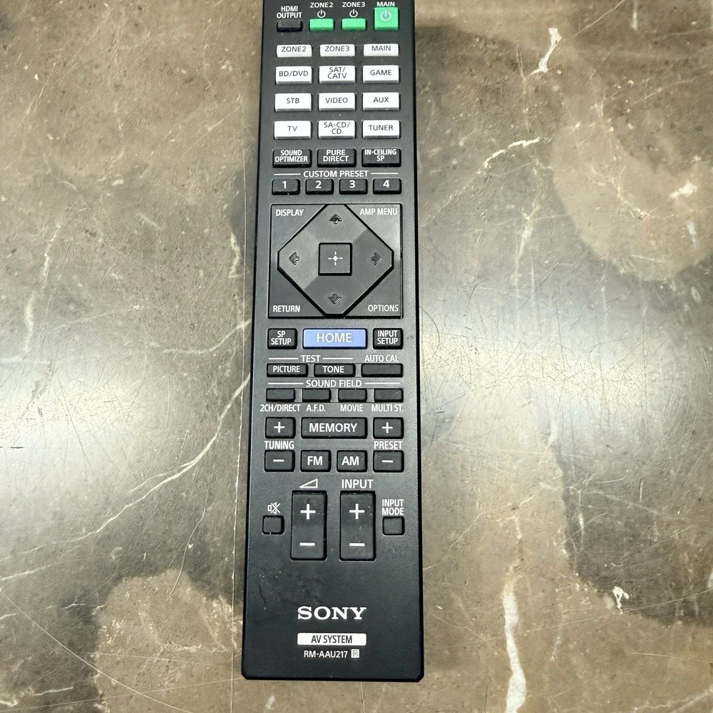 Genuine Sony RM AAU217 A /V System OEM Black Remote Control